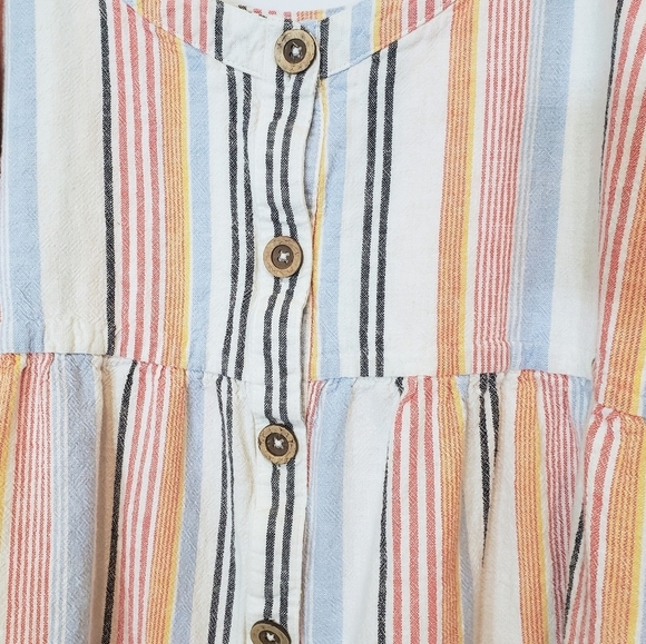 Terra & Sky Size 3 X Linen Blend Top Sleeveless Multicolored  Button Down - Picture 12 of 12